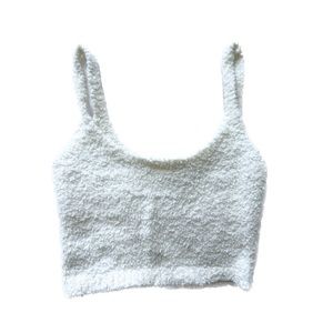 🤍 skims cropped tank from the cozy collection in the shade “bone” 🤍